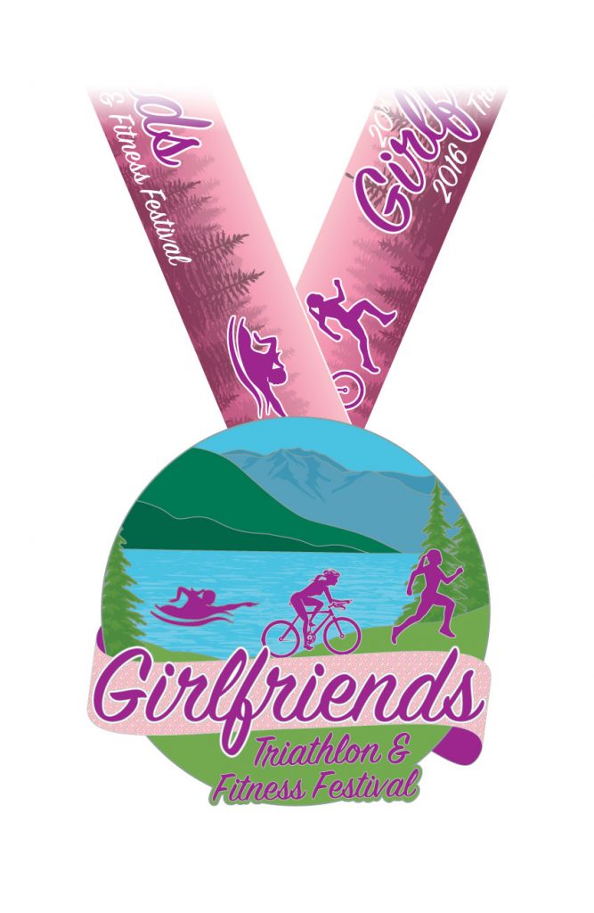 2016 Girlfriends Triathlon Medal